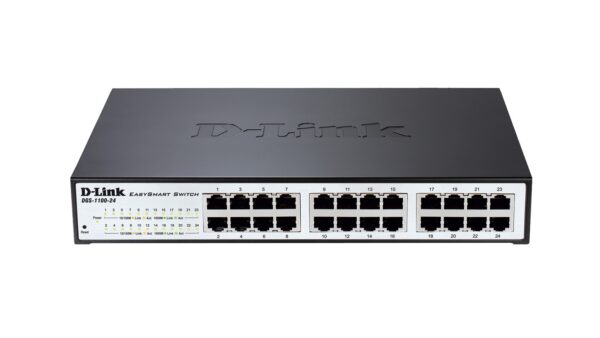 SWITCH PoE D-LINK Smart 24 porturi Gigabit (12 PoE), IEEE 802.3af/at, carcasa metalica, rackabil, „DGS-1100-24P” (timbru verde 2 lei)