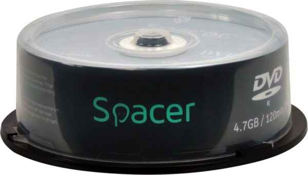 DVD-R SPACER 4.7GB, 120min, viteza 16x, 25 buc, spindle, „DVDR25” 166556/45501234 / 19403 001 001/166556