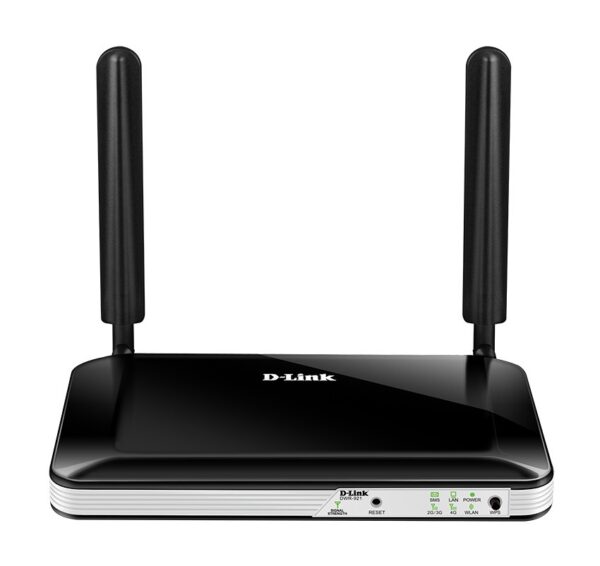 ROUTER D-LINK wireless. 4G LTE (desktop), 150Mbps, 4 porturi 10/100Mbps, 2 antene externe, slot SIM 4G/3G „DWR-921” (timbru verde 0.8 lei)