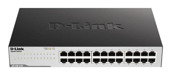 SWITCH D-LINK 24 porturi Gigabit, carcasa metal, „GO-SW-24G” (timbru verde 2 lei)