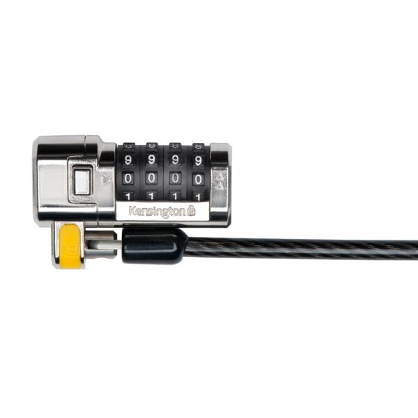 CABLU securitate KENSINGTON pt. notebook slot standard, cifru cu patru discuri, conectare one-click, 1.5m, cablu otel carbon, 5mm, „ClickSafe” „K64697EU” (include TV 0.18lei)