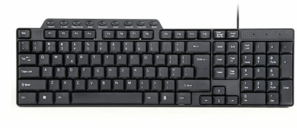 TASTATURA GEMBIRD USB, multimedia 102 taste + 9 taste multimedia, black „KB-UM-104″/45505703 (timbru verde 0.8 lei)