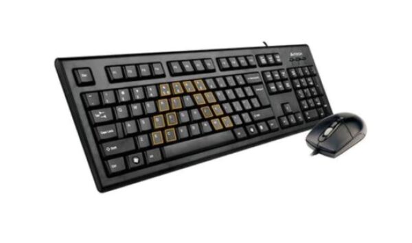 Kit TASTATURA si Mouse A4TECH, „KRS-85+OP-720”, cu fir, 104 taste format standard, mouse 1000dpi, 3/1 butoane, negru, „KRS-8572-USB” (timbru verde 0.8 lei)