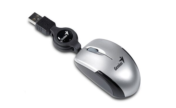 MOUSE Genius, „Micro Traveler V2”, PC sau NB, cu fir, USB, optic, 1200 dpi, butoane/scroll 3/1, , gri, „31010125102” (timbru verde 0.18 lei)