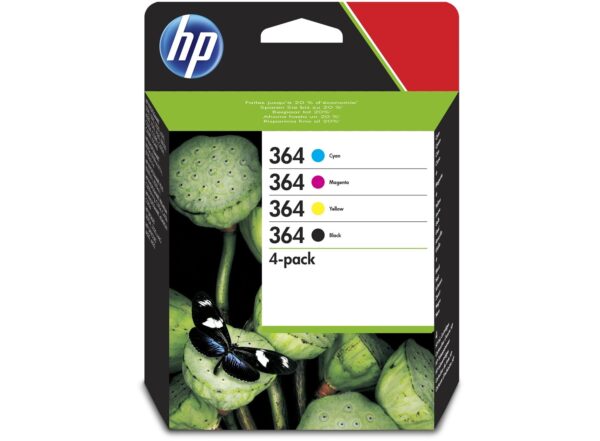 Combo-Pack Original HP CMYK, nr.364, pentru Photosmart 7510|C311A|C410B|C5380| C6380| D5460|C309A|C309G|C310A|B8550, , (timbru verde 0.60 lei), „N9J73AE”