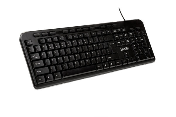 TASTATURA SPACER USB, multimedia, 104 taste + 11 taste multimedia, anti-spill, black, „SPKB-169” 45504123 (timbru verde 0.8 lei)