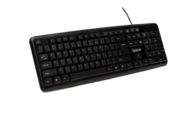 TASTATURA SPACER USB, 104 taste, anti-spill, black, „SPKB-520” (timbru verde 0.8 lei)