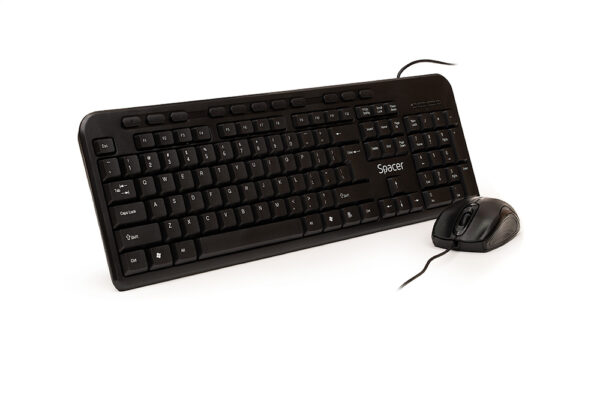 KIT wired SPACER USB, tastatura multimedia „SPKB-169” + mouse optic „SPMO-M11”, black, „SPDS-1691” /45505412 (timbru verde 0.8 lei)