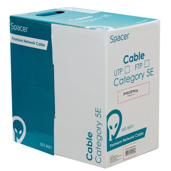 ROLA CABLU FTP SPACER Cat5e, 305m, Cupru-Aluminiu, AWG24, 0.51mm, 0.21mm2, „SP-RCAT5FTPCCA”