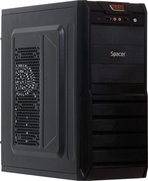 CARCASA SPACER, Middle Tower, ATX, „NEW GALAXY”, 500 (250W for 500W Desktop PC), USB 2.0 x 2, Jack 3.5mm x 2, „SPC-NEW GALAXY”
