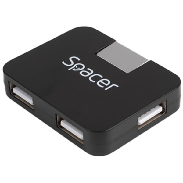 HUB extern SPACER, porturi USB: USB 2.0 x 4, conectare prin USB 2.0, cablu 1m, negru, „SPH-316” (include TV 0.8lei)