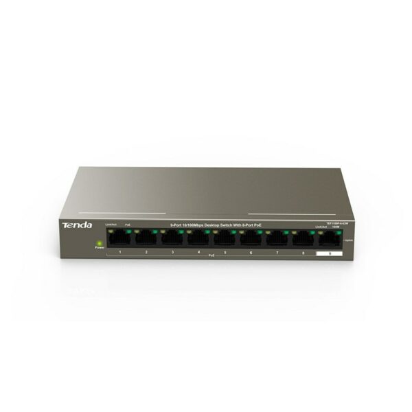 TENDA 8-PORT POE SWITCH TEF1109P-8-63W „TEF1109P-8-63W” (timbru verde 2 lei)