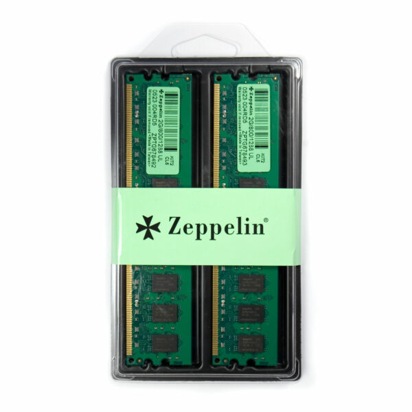 Memorie DDR Zeppelin DDR2 4GB frecventa 800 MHz (kit 2 x 2GB), retail „ZE-DDR2-4G800-KIT”