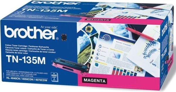 Toner Original Brother Magenta, TN135M, pentru MFC-9440|9450|9840|9040|HL-4070|4040|4050, 4K,”TN135M”