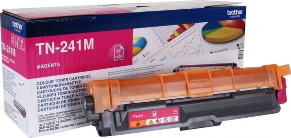 Toner Original Brother Magenta, TN241M, pentru HL-3140|3150|3170|DCP-9010|9015|9020|9140|9330|9340, 1.4K,”TN241M”