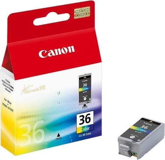 Cartus Cerneala Original Canon Color, CLI-36, pentru Pixma IP100|Mini 260, , incl.TV 0.11 RON, „BS1511B001AA”