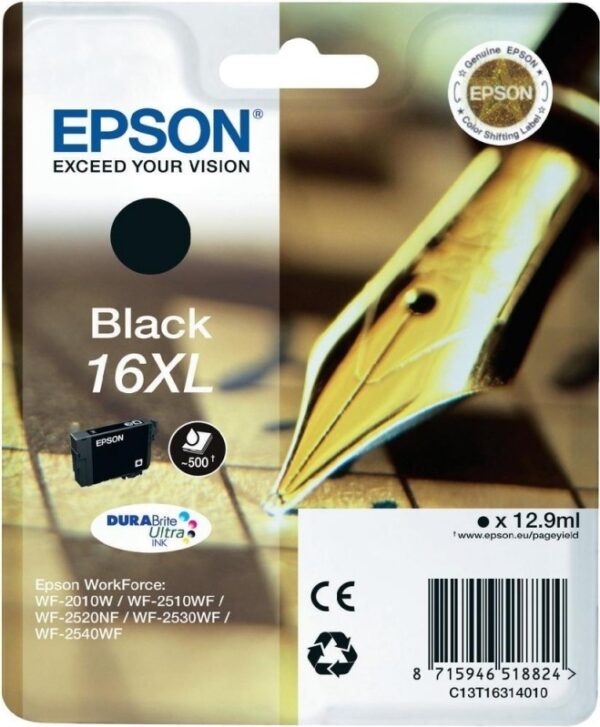 Cartus Cerneala Original Epson Black, T1631, pentru WF2540, , incl.TV 0.11 RON, „C13T16314010”