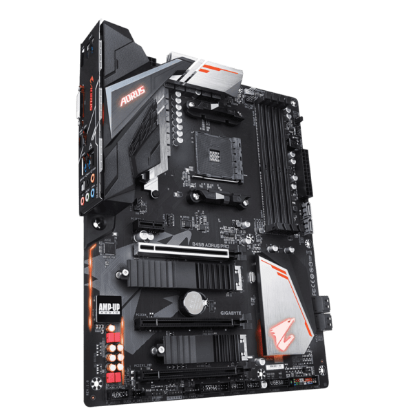 PLACA de BAZA Gigabyte „B450 AORUS PRO”, skt AM4, ATX, AMD B450, 4 x DDR4, max. 64 GB, 6 x SATA, 2 x M.2, 7.1, „B450 AORUS PRO”