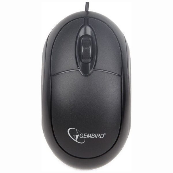 MOUSE GEMBIRD, PC sau NB, cu fir, USB, optic, 1000 dpi, butoane/scroll 3/1, , negru, „MUS-U-01” (timbru verde 0.18 lei)