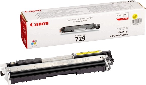 Toner Original Canon Yellow, CRG-729Y, pentru LBP-7010|LBP-7018, 1K, (timbru verde 1.2 lei) , „CR4367B002AA”