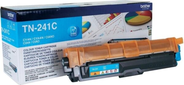 Toner Original Brother Cyan, TN241C, pentru HL-3140|3150|3170|DCP-9010|9015|9020|9140|9330|9340, 1.4K,”TN241C”