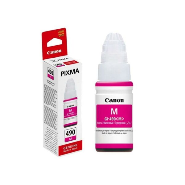 Cartus Cerneala Original Canon Magenta, Gi-490M, pentru G1400|G2400|G3400, 70ml, (timbru verde 0.15 lei), „BS0665C001AA”