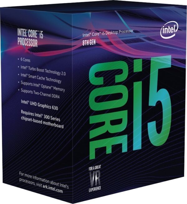 CPU INTEL, skt. LGA 1151 Core i5, i5-8400, frecventa 2.8 GHz, turbo 4.0 GHz, 6 nuclee, putere 65 W, cooler, „BX80684I58400”