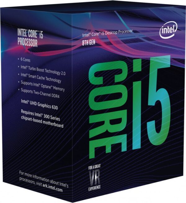 CPU INTEL, skt. LGA 1151 Core i5, i5-8600, frecventa 3.1 GHz, turbo 4.3 GHz, 6 nuclee, putere 65 W, cooler, „BX80684I58600”