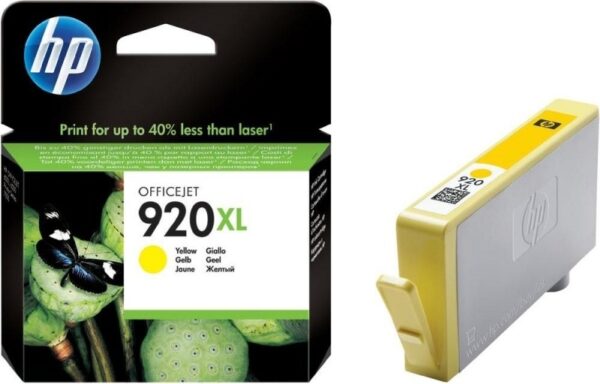 Cartus Cerneala Original HP Yellow, nr.920XL, pentru OfficeJet 6000|6500|7000|7500, , (timbru verde 0.15 lei), „CD974AE”