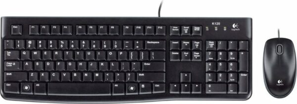 KIT wired LOGITECH USB, tastatura + mouse optic 1000dpi, 3 butoane „B110”, black, „MK120” „920-002563” (timbru verde 0.8 lei)