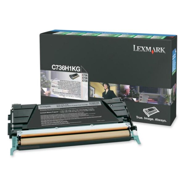 Toner Original Lexmark Black, C736H1KG, pentru C736|X736|X738, 12K, (timbru verde 1.2 lei) , „C736H1KG”