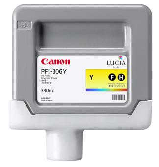 Cartus Cerneala Original Canon Black, PFI-306Y, pentru IPF 8300|8300S|8400|8400S|8400SE|9400|9400S, , incl.TV 0.11 RON, „CF6660B001AA”