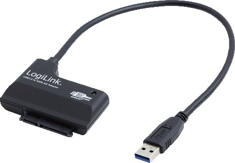 CABLU USB LOGILINK adaptor, USB 3.0 (T) la S-ATA 3 (T), 6cm, adaptor USB la HDD S-ATA 3 2.5″, negru, „AU0013” (include TV 0.06 lei)