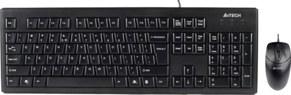 Kit TASTATURA si Mouse A4TECH, „KRS-83+OP-720”, cu fir, 104 taste format standard, mouse 1000dpi, 3/1 butoane, negru, „KRS-8372-USB” (timbru verde 0.8 lei)