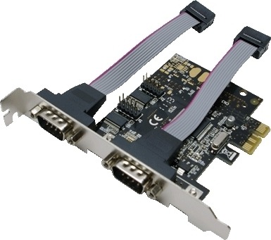 CARD adaptor LOGILINK, PCI-Express la 2 x SERIAL DB9M, „PC0031”