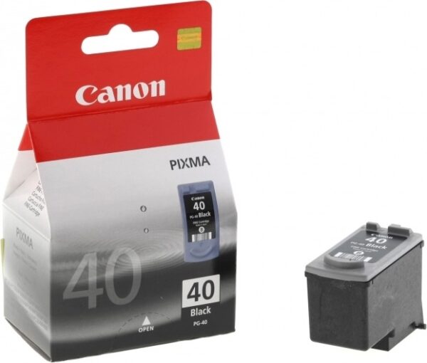 Cartus Cerneala Original Canon Black, PG-40, pentru Pixma IP1200|IP1300|IP1600|IP1700|IP1800|IP1900|IP2200|IP2500|IP2600|MP140|MP150|MP160|MP170|MP180|MP190|MP210|MP220|MP450, , incl.TV 0.11 RON, „BS0615B001AA”