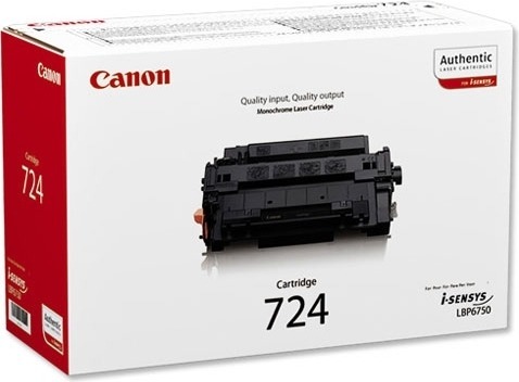 Toner Original Canon Black, CRG-724, pentru LBP-6750|LBP-6780|MF-512|MF-515, 6K, (timbru verde 1.2 lei) , „CR3481B002AA”