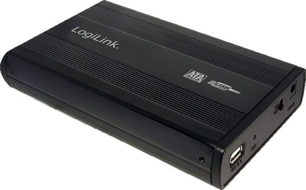 RACK extern LOGILINK, extern pt. HDD, 3.5 inch, S-ATA, interfata PC USB 2.0, aluminiu, negru, „UA0082” (timbru verde 0.8 lei)