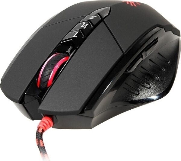 MOUSE A4tech, „Bloody V7M”, gaming, cu fir, USB, optic, 3200 dpi, butoane/scroll 8/1, iluminare, butoane programabile, negru, „V7M” (timbru verde 0.18 lei)