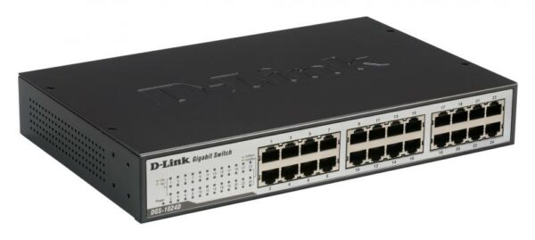 SWITCH D-LINK 24 porturi Gigabit. carcasa metalica, „DGS-1024D” (timbru verde 2 lei)