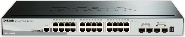 SWITCH D-LINK SMART 24 porturi Gigabit.+ 2 porturi SFP + 2 porturi 10G SFP+, carcasa metalica, rackabil, „DGS-1510-28” (timbru verde 2 lei)
