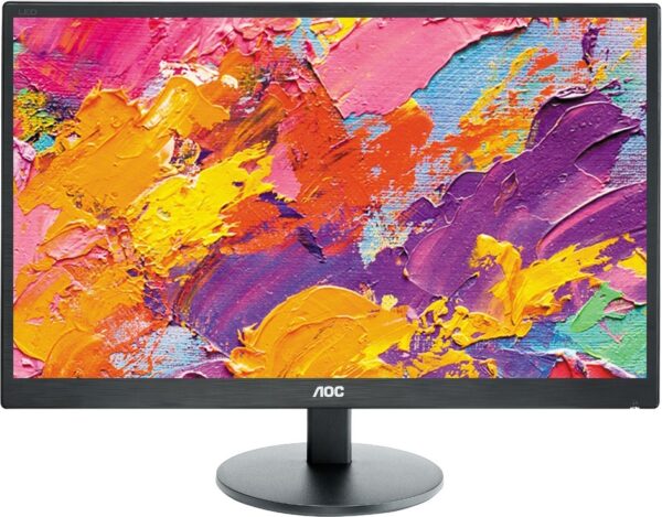 MONITOR AOC 23.6″, home, office, TN, Full HD (1920 x 1080), Wide, 250 cd/mp, 1 ms, VGA, DVI, HDMI, „E2470SWH” (timbru verde 7 lei)