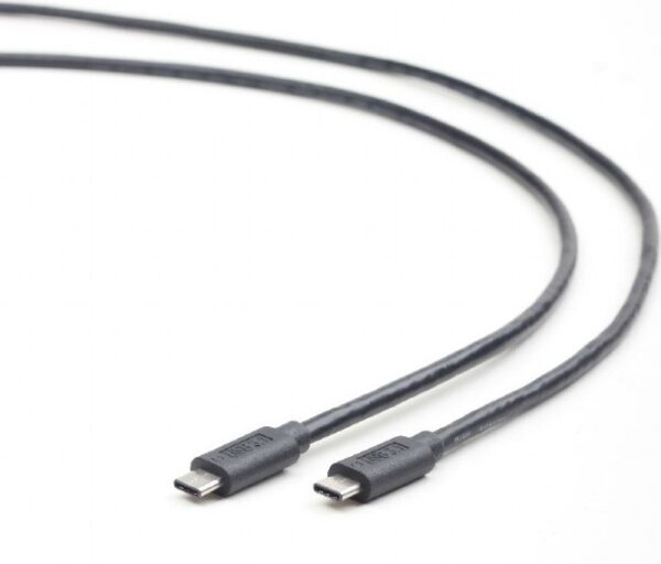 CABLU alimentare si date GEMBIRD, pt. smartphone, USB 3.1, USB Type-C (T) la USB Type-C (T), 1m, conectori auriti, negru, „CCP-USB3.1-CMCM-1M” (timbru verde 0.08 lei)