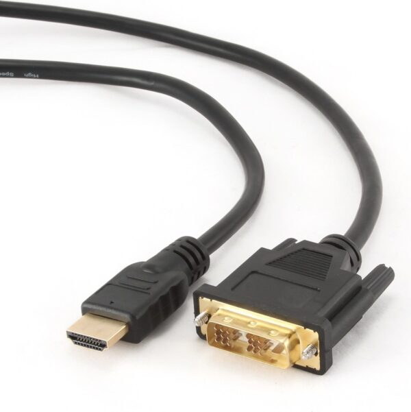 CABLU video GEMBIRD, adaptor HDMI (T) la DVI-D SL (T), 1.8m, conectori auriti, negru, „CC-HDMI-DVI-6” (include TV 0.06 lei)