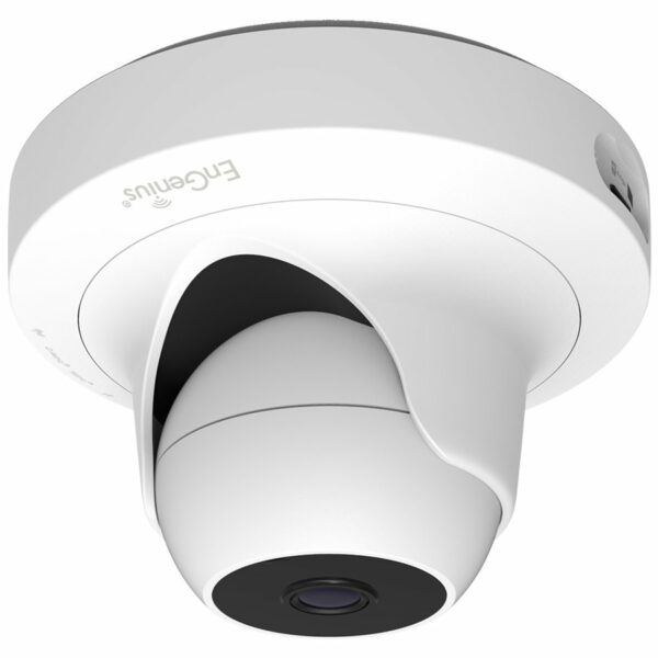 CAMERA IP. ENGENIUS, dome, pt. interior, dist. IR 20 m, tip lentila fixa 2.8 mm, 2 Mpx, cu fir, wi-fi, microfon, PoE, carcasa plastic, slot SD card, „EWS1025CAM” (timbru verde 0.8 lei)