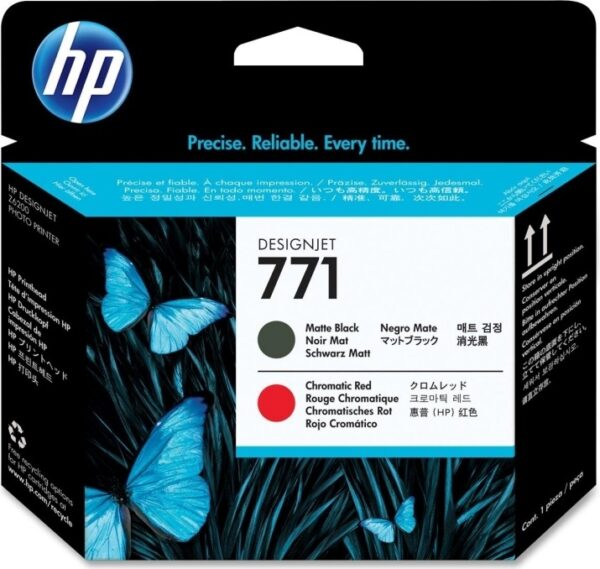 Cap Printare Original HP Matte Black/Chromatic Red, nr.771, pentru DesignJet Z6200, , (timbru verde 0.15 lei), „CE017A”