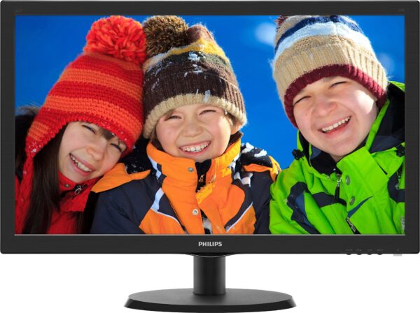 MONITOR PHILIPS 21.5″, home, office, TN, Full HD (1920 x 1080), Wide, 250 cd/mp, 5 ms, VGA, HDMI, „223V5LHSB/00” (timbru verde 7 lei)