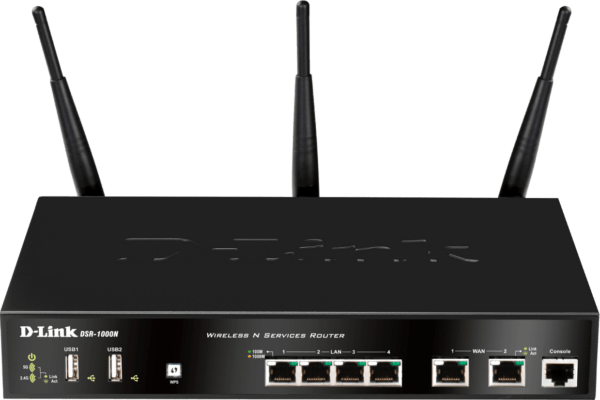 ROUTER D-LINK wireless. AC VPN, 4 porturi Gigabit, 2 porturi WAN Gigabit, 130Mbps Firewa60, 70Mbps VPN, 70 VPN tunnels (timbru verde 0.8 lei)