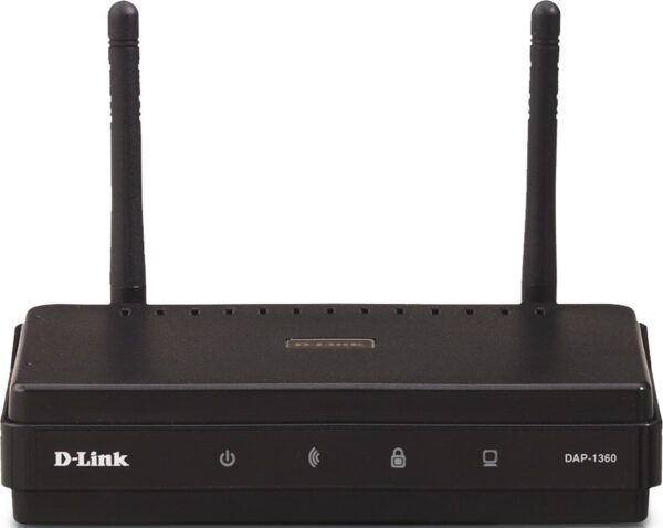 ACCESS POINT D-LINK wireless 300Mbps, port 10/100Mbps, 2 antene externe, „DAP-1360” (timbru verde 0.8 lei)