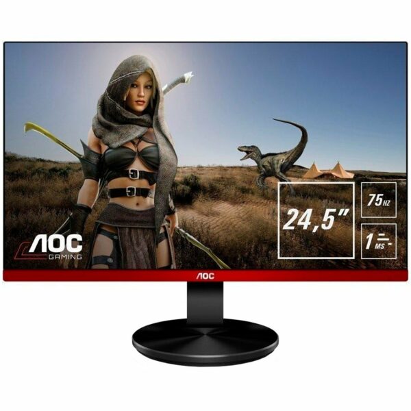 MONITOR AOC 24.5″ gaming, TN, Full HD (1920 x 1080), Wide, 250 cd/mp, 1 ms, VGA, HDMI x 2, DisplayPort, „G2590VXQ” (timbru verde 7 lei)